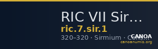 RIC VII Sirmium 1 — CANOA