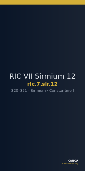 RIC VII Sirmium 12 — CANOA