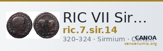 RIC VII Sirmium 14 — CANOA