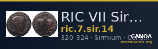 RIC VII Sirmium 14 — CANOA