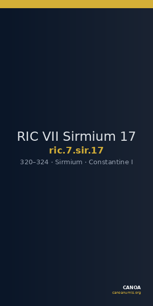 RIC VII Sirmium 17 — CANOA