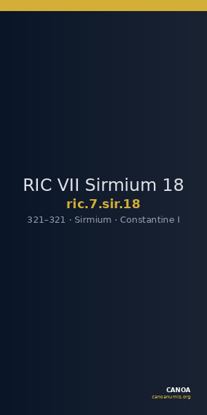 RIC VII Sirmium 18 — CANOA