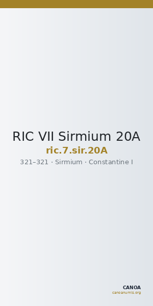 RIC VII Sirmium 20A — CANOA