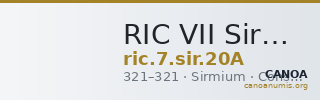 RIC VII Sirmium 20A — CANOA