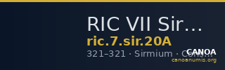 RIC VII Sirmium 20A — CANOA