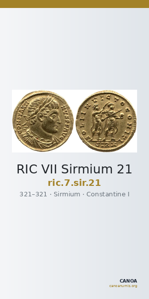 RIC VII Sirmium 21 — CANOA