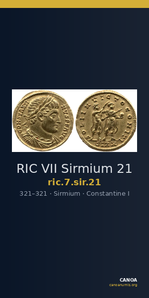 RIC VII Sirmium 21 — CANOA