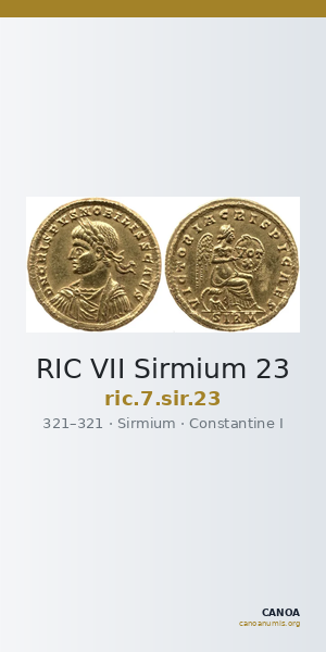 RIC VII Sirmium 23 — CANOA