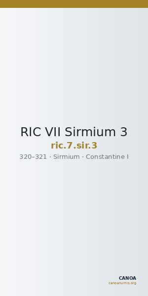 RIC VII Sirmium 3 — CANOA