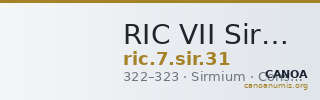 RIC VII Sirmium 31 — CANOA