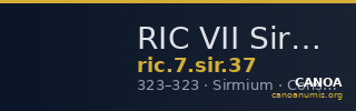 RIC VII Sirmium 37 — CANOA