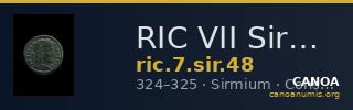 RIC VII Sirmium 48 — CANOA