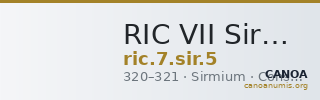 RIC VII Sirmium 5 — CANOA