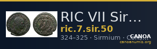 RIC VII Sirmium 50 — CANOA