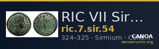 RIC VII Sirmium 54 — CANOA