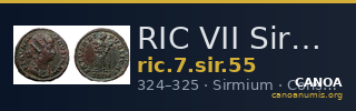 RIC VII Sirmium 55 — CANOA