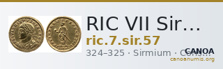 RIC VII Sirmium 57 — CANOA
