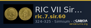 RIC VII Sirmium 60 — CANOA