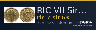 RIC VII Sirmium 63 — CANOA