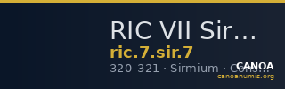 RIC VII Sirmium 7 — CANOA