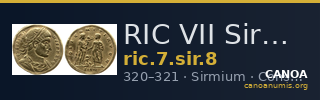 RIC VII Sirmium 8 — CANOA