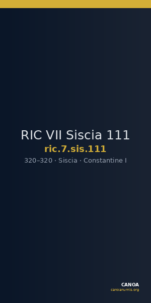 RIC VII Siscia 111 — CANOA