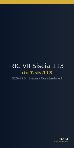 RIC VII Siscia 113 — CANOA