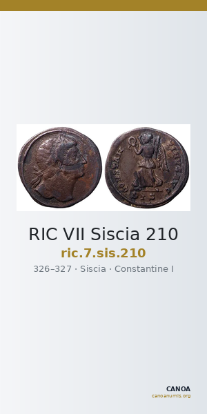 RIC VII Siscia 210 — CANOA