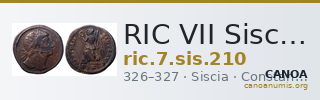 RIC VII Siscia 210 — CANOA