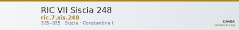 RIC VII Siscia 248 — CANOA