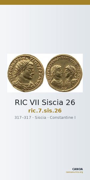 RIC VII Siscia 26 — CANOA