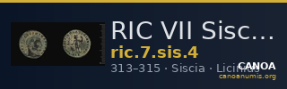 RIC VII Siscia 4 — CANOA