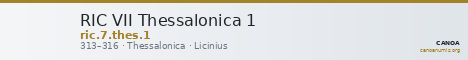 RIC VII Thessalonica 1 — CANOA