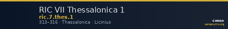 RIC VII Thessalonica 1 — CANOA