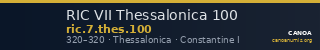 RIC VII Thessalonica 100 — CANOA