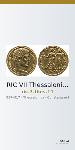 RIC VII Thessalonica 11 — CANOA