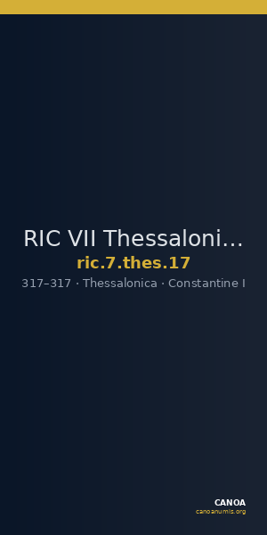 RIC VII Thessalonica 17 — CANOA