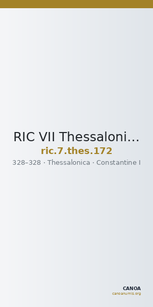 RIC VII Thessalonica 172 — CANOA