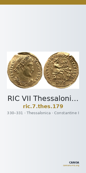 RIC VII Thessalonica 179 — CANOA