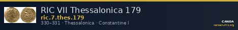 RIC VII Thessalonica 179 — CANOA