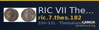 RIC VII Thessalonica 182 — CANOA