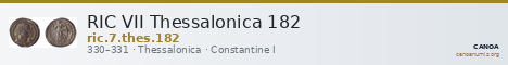 RIC VII Thessalonica 182 — CANOA