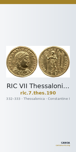 RIC VII Thessalonica 190 — CANOA