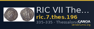 RIC VII Thessalonica 196 — CANOA