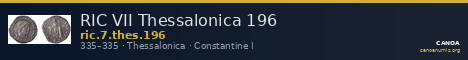 RIC VII Thessalonica 196 — CANOA