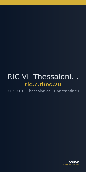 RIC VII Thessalonica 20 — CANOA