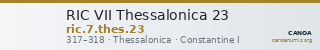RIC VII Thessalonica 23 — CANOA