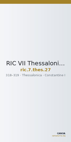 RIC VII Thessalonica 27 — CANOA
