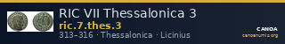 RIC VII Thessalonica 3 — CANOA