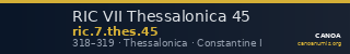 RIC VII Thessalonica 45 — CANOA